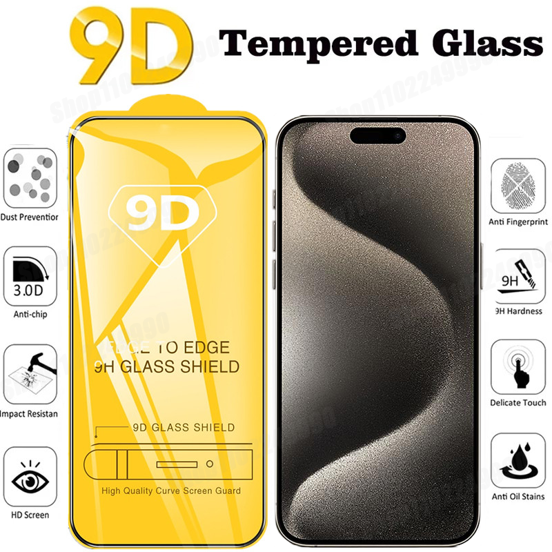 Protecteur d'Ã‰cran 9D Ã  Couverture ComplÃ¨te en Poly Verre, pour iPhone 15 14 13 12 11 Pro Max 13 12 Mini 14 15 Plus XS Max n° 2