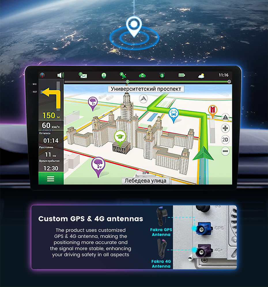 SystÃ¨me d'intelligence de limitation de voiture Carplay sans fil, Ã©cran tactile, radio Android 12, 2Din, 4G, KIT 207 CC, 207CC, 2006-2015 n° 3