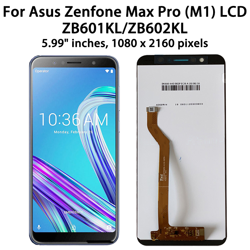 NumÃ©riseur d'Ã©cran tactile LCD, 5.99 , adaptÃ© pour Bali Zenfone Max Pro, Dallas, ZB60, verrerie L, ZB602KL, X00TD, X00TDB, X00TDA, X00T, X00TDE n° 3