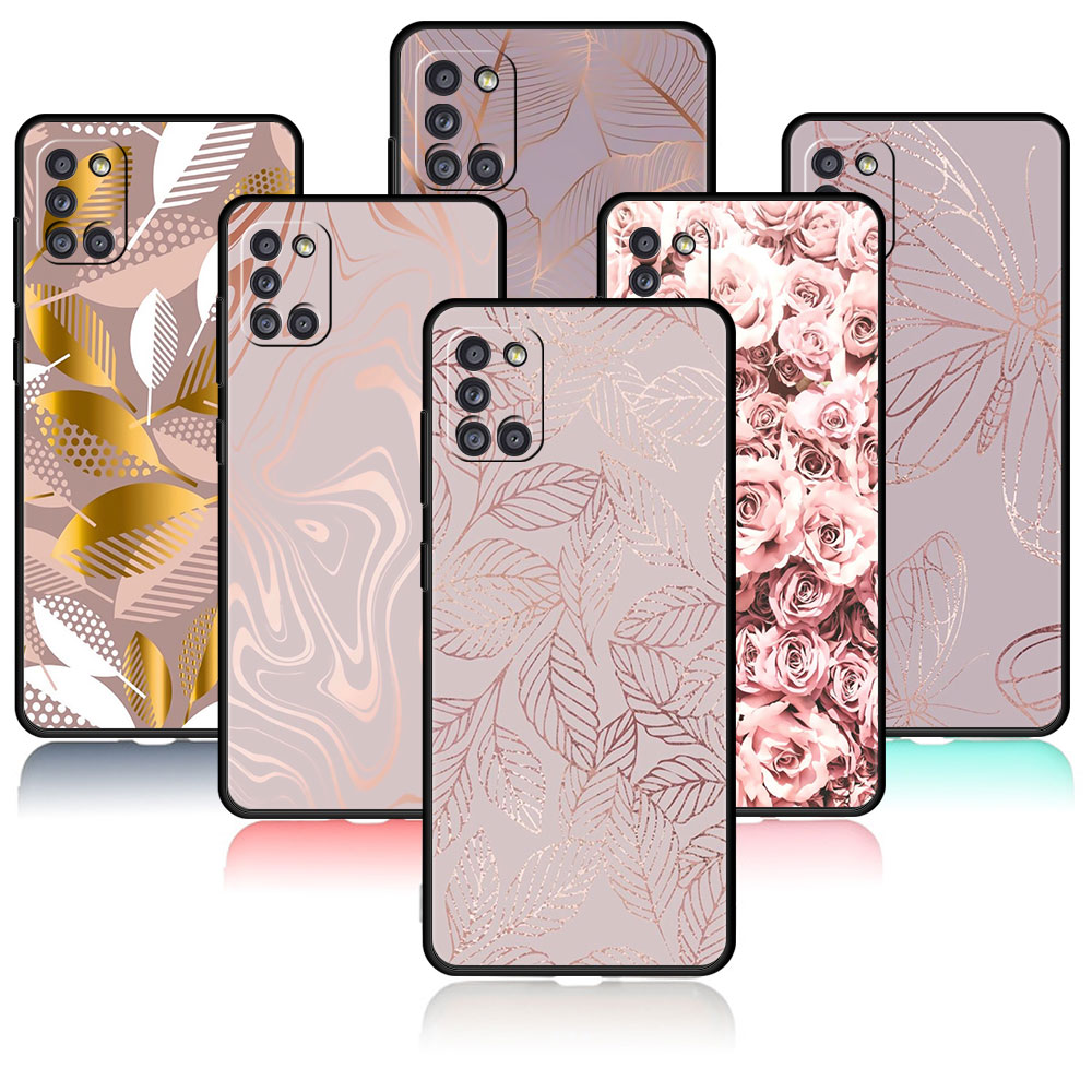 Coque de tÃ©lÃ©phone en TPU rose et or, cuir chevelu, Samsung Galaxy A72, A31, A02s, A71, A32, 4G, A41, A52, A51, A21s, A12, A22, A33, A13, A52s, 5G, A53 n° 1