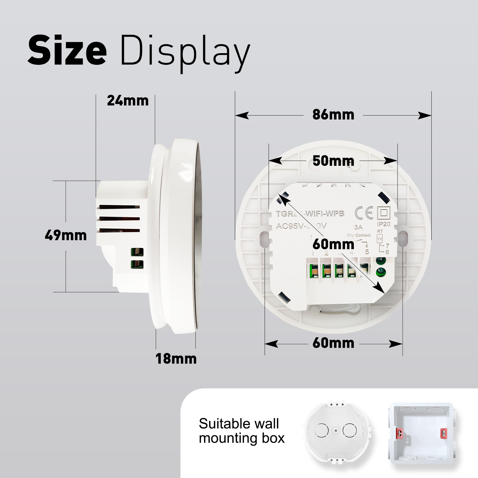 Beok â€“ Thermostat Wifi intelligent Tuya, chaudiÃ¨re Ã  gaz, chauffage au sol, thermorÃ©gulÃ©, Ã©cran tactile LCD, tÃ©lÃ©commande, pour Alice, Alexa n° 6