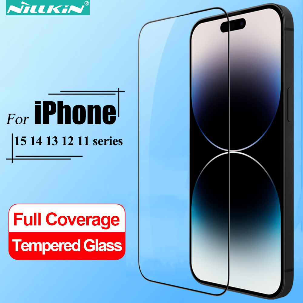 Nillkin-Protecteurs d'Ã©cran Ã  couverture complÃ¨te pour iPhone, Verre guatÃ©maltÃ¨que, 2.5D, 15 Pro Max, 14, 13, 12, 11, 14 Plus, 13 Mini n° 1