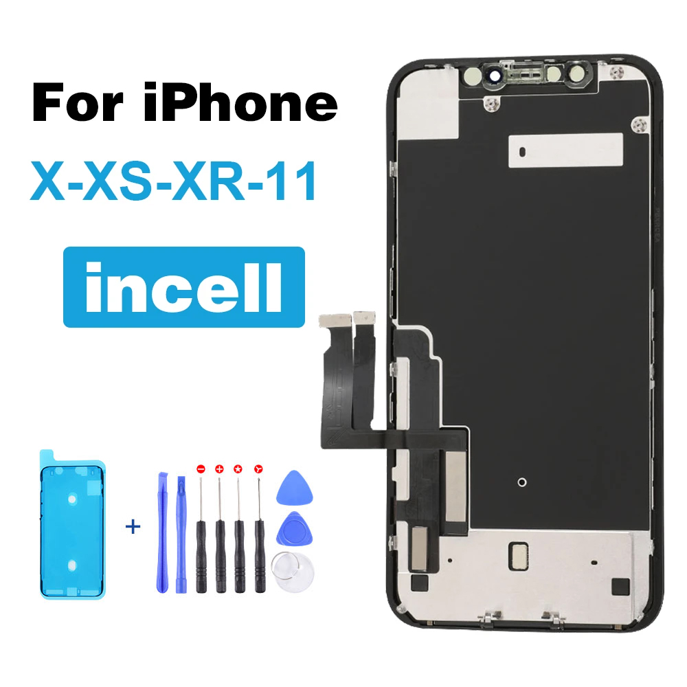 Incell-Ã‰cran LCD de remplacement pour iPhone, assemblage de HÃ©bergements eur tactile 3D, iPhone X Poly XS 11 XS Max 12 Pro 13 Mini, nouveau n° 1