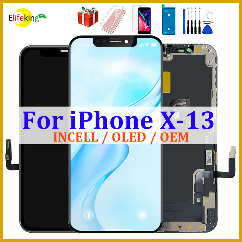 Ã‰cran OLED OEM pour iPhone, Ã©cran LCD pour iPhone 11 12 Pro X Poly XS 13 Pro MAX, assemblage de HÃ©bergements eur tactile, remplacement, rÃ©paration n° 1