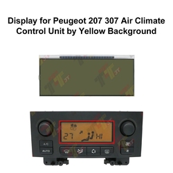 Tableau de bord LCD avec fond jaune pour Peugeot 207 307, panneau A/C de contrÃ´le de la climatisation small picture n° 1