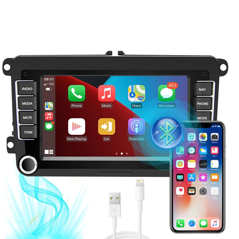 Autoradio Android 10, 7 Pouces, GPS, WiFi, CarPlay, StÃ©rÃ©o, Accessoires pour Voiture VW Golf MK5 MK6 Jetta RCD330 n° 1