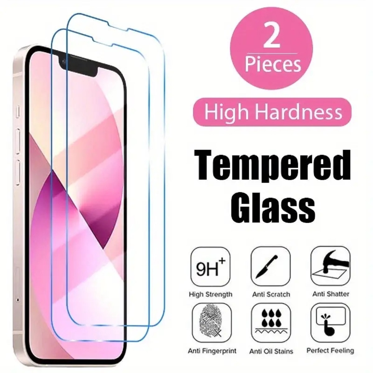 Protecteur d'Ã©cran en verre pour iPhone, verre Guatemala pour iPhone 15, 14, 13, 12, 11 Pro Max, 11, 13Mini, 7, 8, 14 Plus, SE, X, XS, Poly 14Pro, 2 piÃ¨ces n° 1