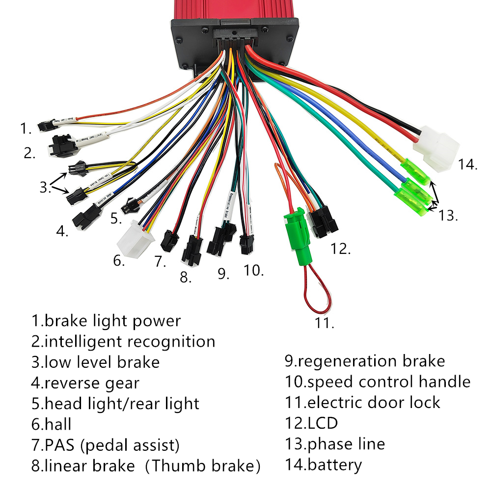 ContrÃ´leur de moteur sans balais BLDC pour vÃ©lo et scooter Ã©lectrique, kit d'affichage LCD, 36V, 48V, 60V, 1000W, 1500W, 2000W n° 3