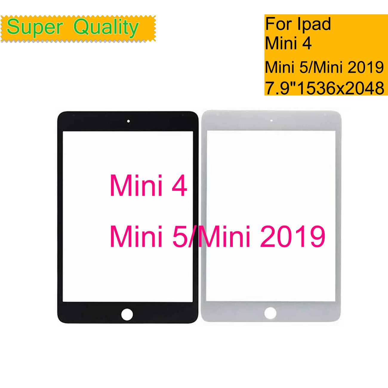 10 piÃ¨ces/lot pour Apple iPad Mini 4 Ã©cran tactile avant lentille de panneau de verre extÃ©rieur pour Ipad Mini 5 2019 verre LCD avec remplacement OCA n° 1