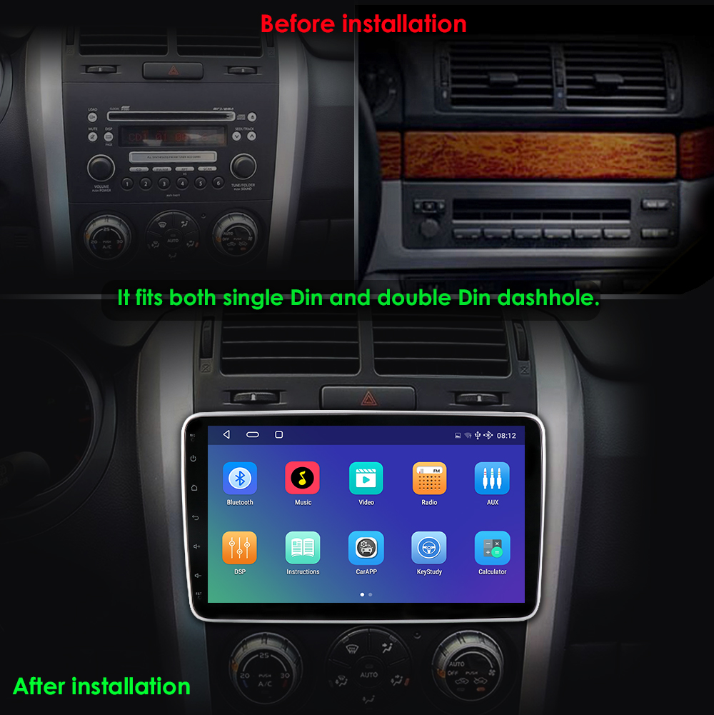 Autoradio StÃ©rÃ©o Android 12 avec Ã‰cran Tactile de 10 Pouces, Lecteur MP5, VidÃ©o, GPS, WiFi, FM, Cam-in, DVBT, 1 Din n° 2