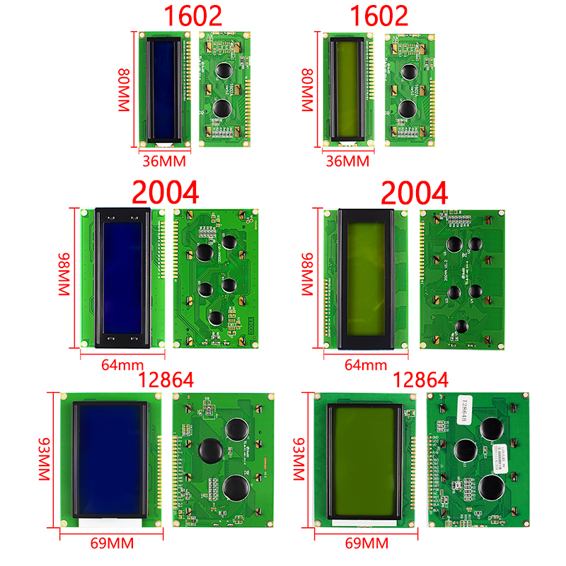 Ã‰cran LCD Tech bleu et vert pour Ardu37, interface d'affichage, Rick UNO, R3 Mega2560, PCF8574T, IIC, I2C, 0802, 1602, 2004, 12864 n° 2