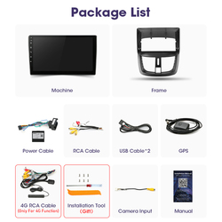 Autoradio Android 12 pour KIT 207 CC 207CC 2006-2015, 2 Din, Limitation, Lecteur VidÃ©o StÃ©rÃ©o, Carplay, 4G, UnitÃ© Principale, GPS, RDS small picture n° 6