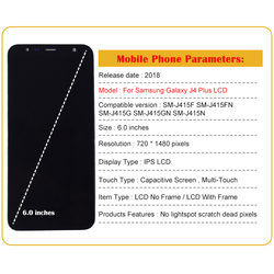 Ã‰cran tactile LCD avec capteur, 100% d'origine, pour Samsung Galaxy J4 + 6.0 J4 Plus J415 J415F J410, 2018 small picture n° 4