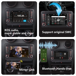 Autoradio Android Carplay avec Ã‰cran Tactile IPS de 7 Pouces, CamÃ©ra de Rectransistors DAB + AHD, Sans Fil, pour Voiture Audi A3 S3 RS3 (2003-2012) small picture n° 6