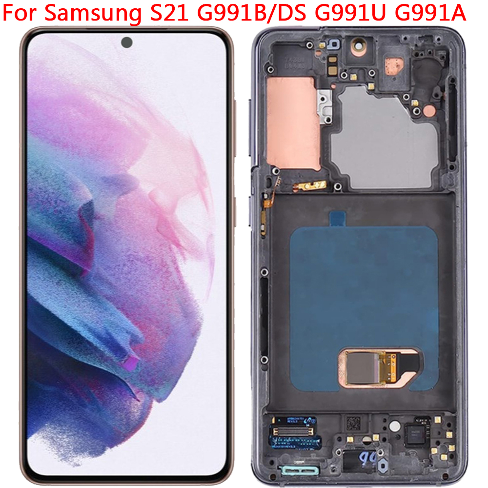 Original pour Samsung Galaxy S21 Ã©cran LCD Ã©cran tactile avec cadre 6.2 Samsung S21 SM-G991B/DS G991U G99l'autorisation n° 1