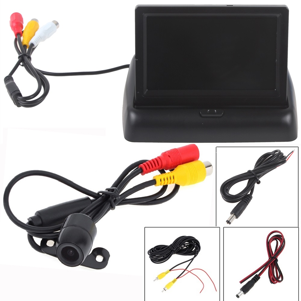 Bileeko-Moniteur de vue arriÃ¨re de voiture, Ã©cran LCD TFT pliable, barrage Ã©tanches, camÃ©ra de stationnement, entrÃ©e 2 canaux, NTSC, PAL, camions de voiture n° 6