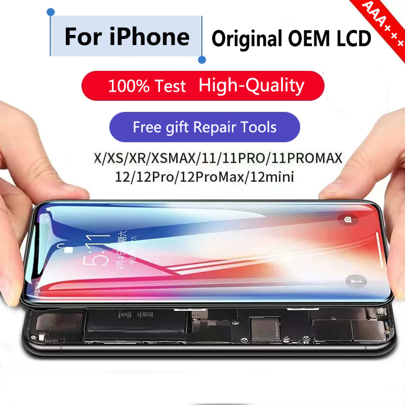 Ã‰cran tactile LCD d'origine A + pour iPhone, Ã©cran d'affichage OEM, assemblage, haute qualitÃ©, 6, 6S, 7, 8 Plus, X, XS, Poly, 11, 12, 13, Mini, 14, Pro, Max n° 1