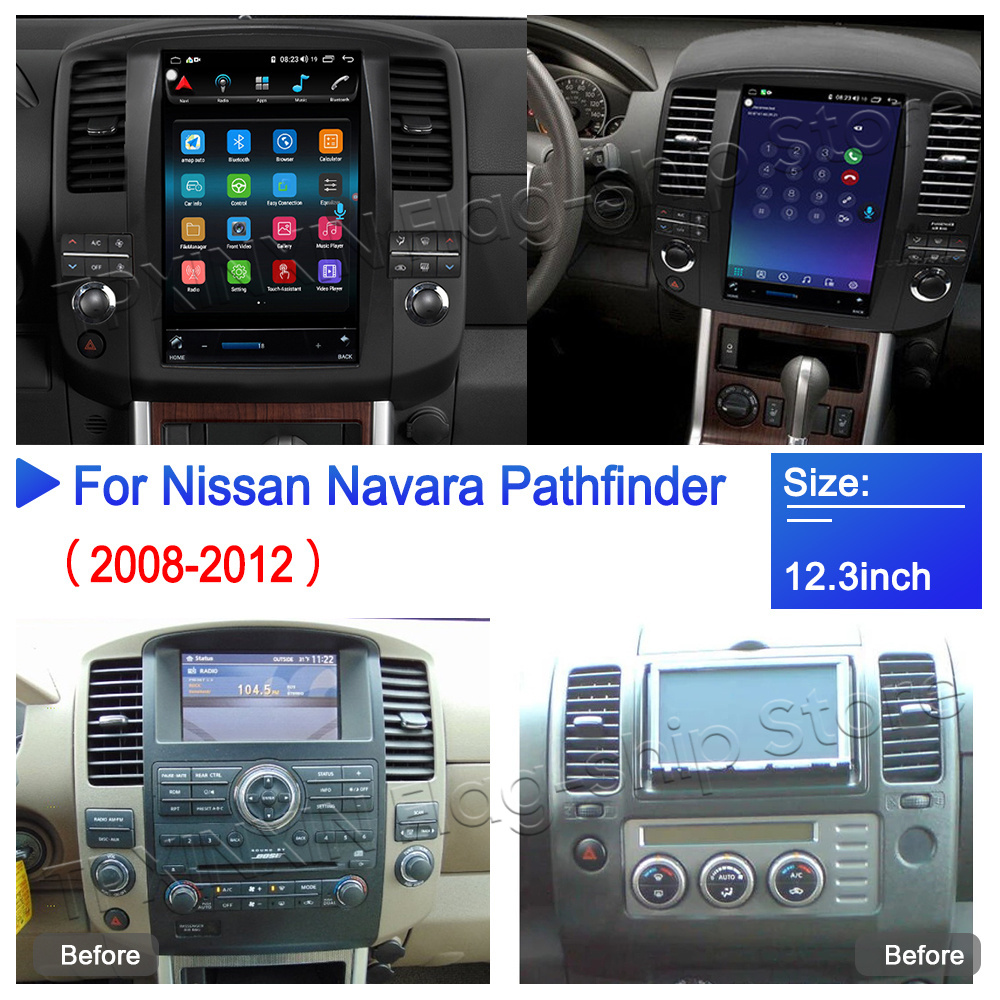 Autoradio Android 11, Navigation GPS, StÃ©rÃ©o Carplay, 8 Go, 2008 Go, Limitation de l'Ã‰cran, Lecteur pour Nissan Navara, Atofinder 2012-128 n° 2