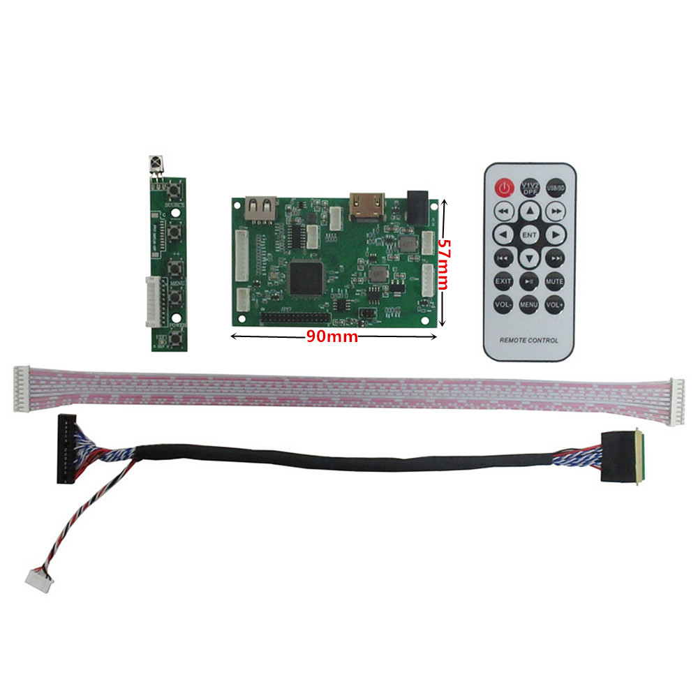 Carte de commande de pilote d'Ã©cran d'affichage LCD bricolage, disque U, compatible HDMI, moniteur Raspberry Gels Pi Mini PC, 13.3 pouces, 1600x900 n° 4