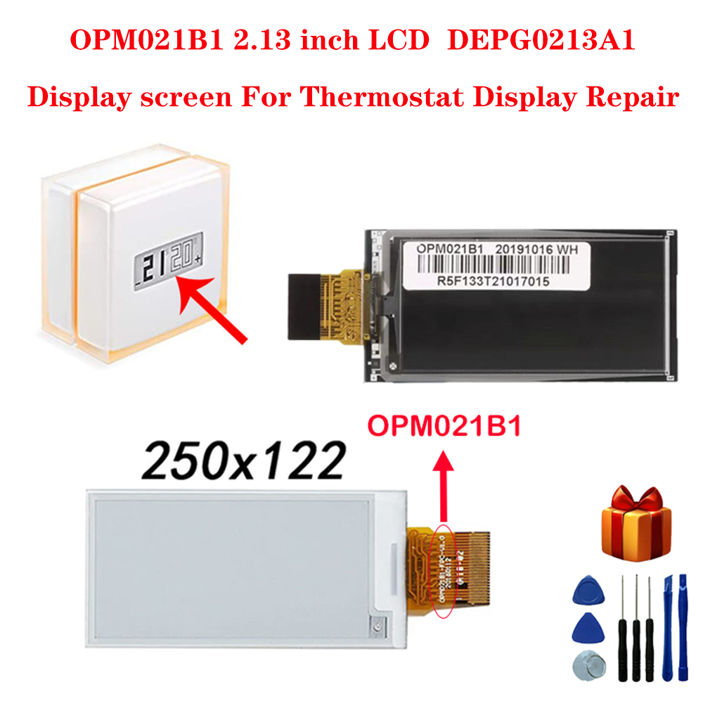 Ã‰cran d'affichage LCD DEical0213A1, OPM021B1, 2.13 pouces, pour la rÃ©paration du thermostat n° 1