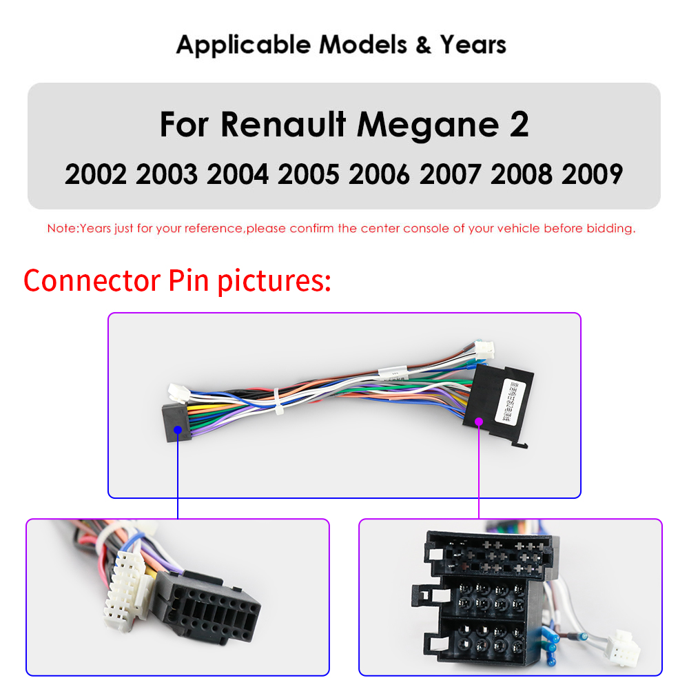 Autoradio Android avec SystÃ¨me 2DIN, Lecteur VidÃ©o, Navigation GPS, UnitÃ© Centrale, Carplay, 4G, pour Voiture Renault Megane 2 (7862-2002), 2009 n° 3