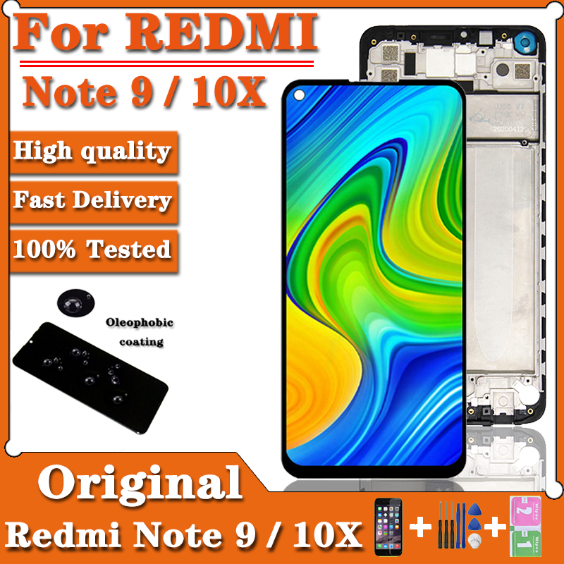 Ensemble Ã©cran tactile LCD de remplacement avec chÃ¢ssis, pour Xiaomi Redmi Note 9 10X 4G M2003J15SC, original n° 1