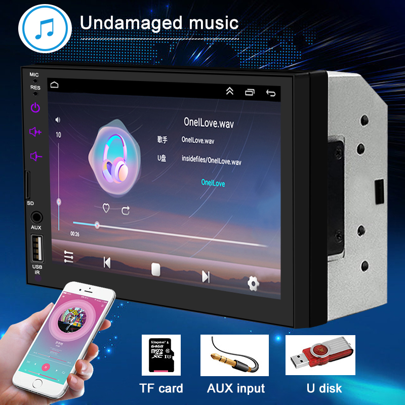 Autoradio universel avec Ã©cran tactile, autoradio, lecteur de limitation, stÃ©rÃ©o, Android Auto, AUX, BT, TF, MP5, camÃ©ra, 2 Din, 7 n° 4