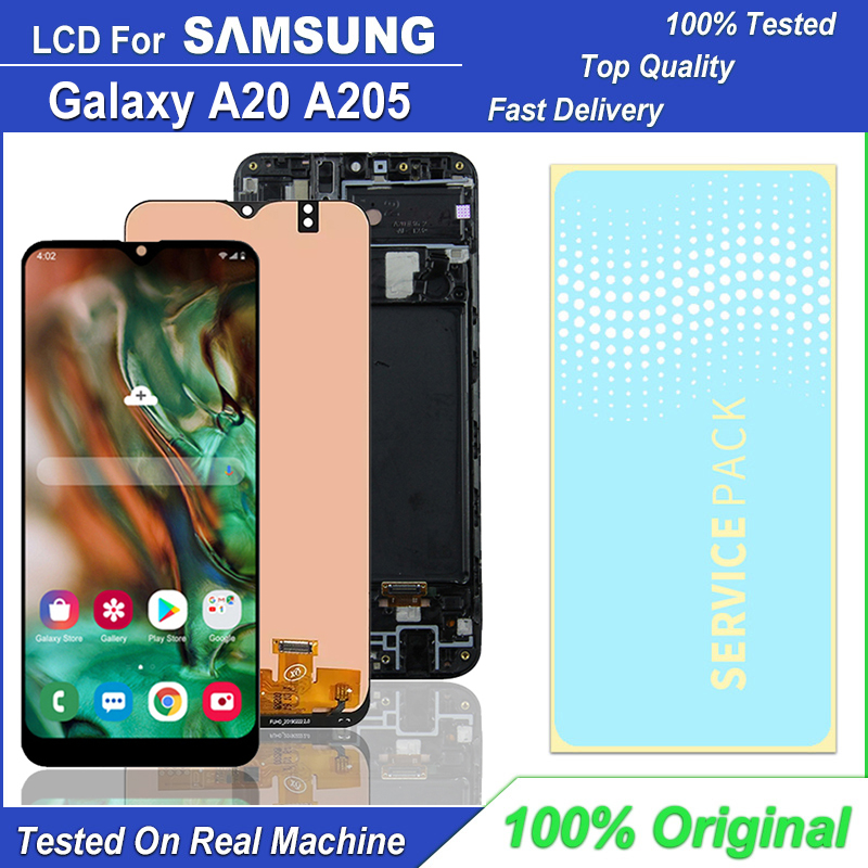 Ensemble Ã©cran tactile LCD, 6.4 pouces, pour Samsung Galaxy A20 A205 A205F A205JoyLCD, original n° 1