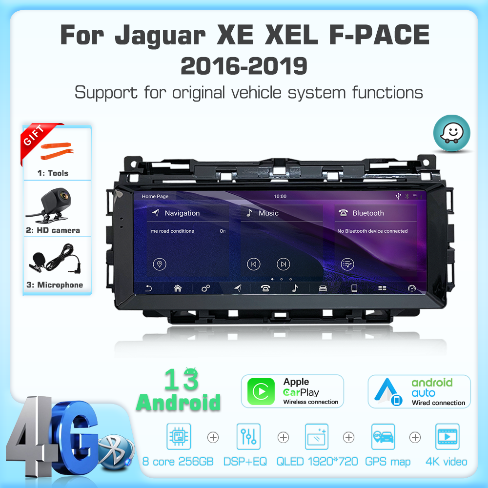 Guitare HUNG Android 13 pour guitRecruitment XEL F-PACE 2015-2019 Car Media First CarPlay GPS Radio 5G WIFI Navigation Support systÃ¨me d'adhÃ©rence n° 1