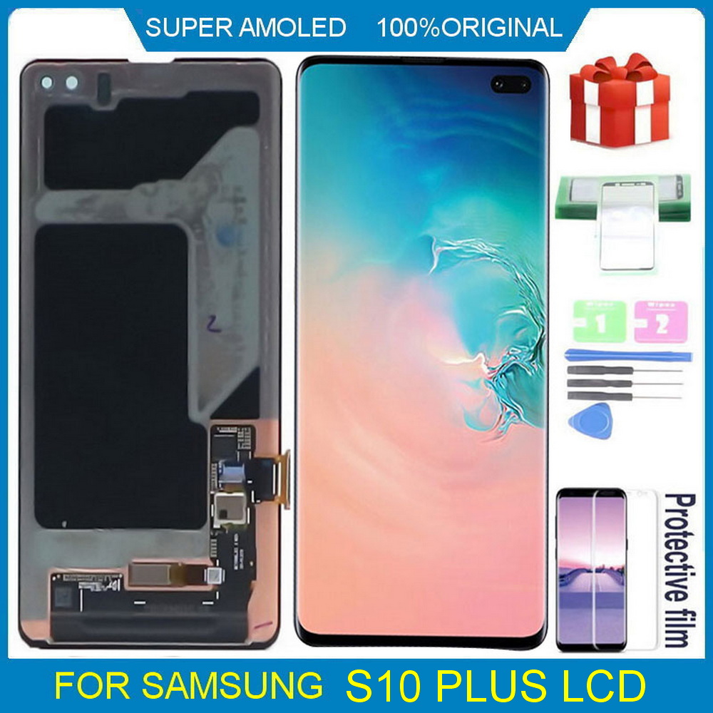 Ã‰cran tactile LCD AMOLED de remplacement, pour Samsung Galaxy S10 Plus G975 G975F/DS G975U G975W, original n° 1