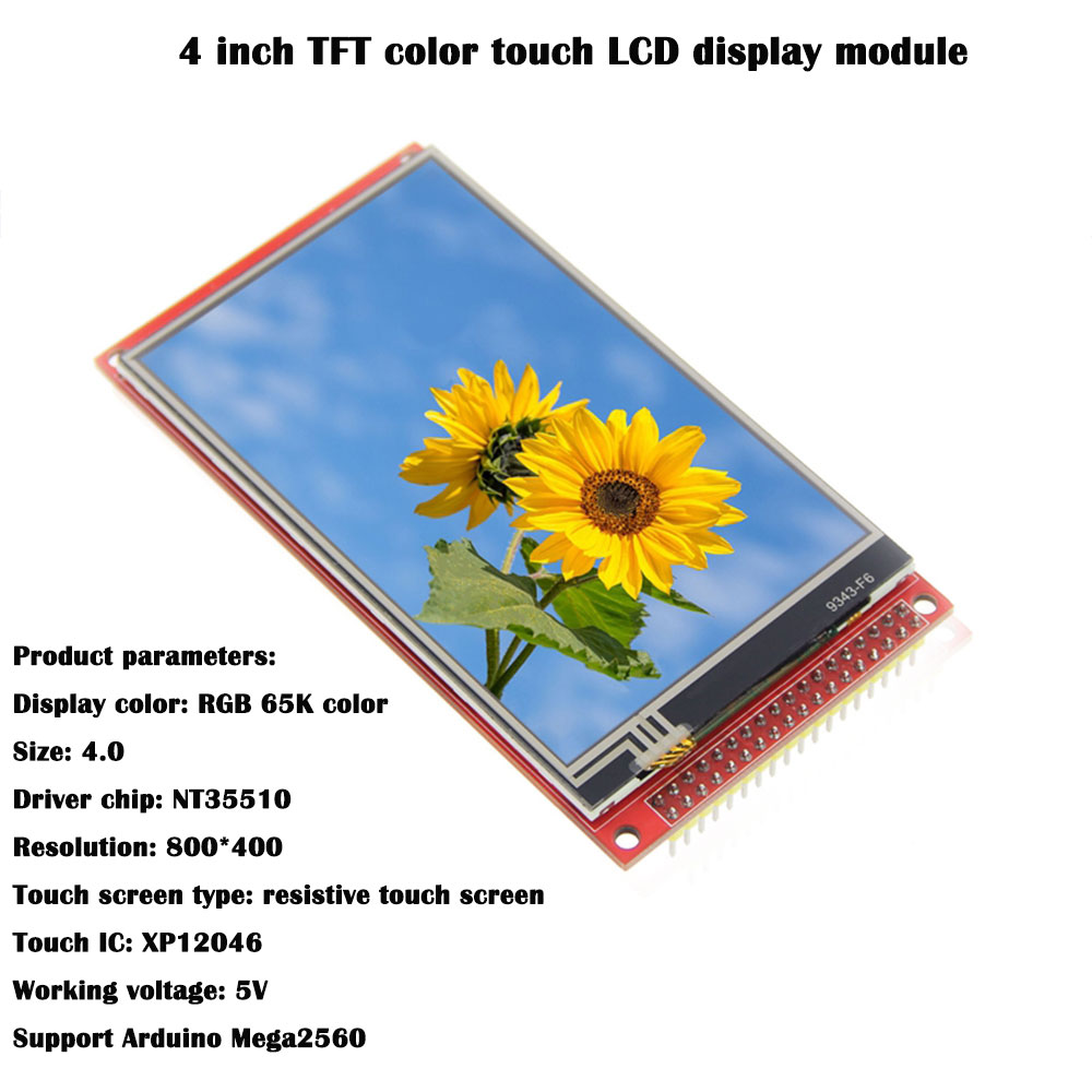 Ã‰cran tactile LCD TFT de 4 pouces, technologie IPS 800x480, peut Ãªtre directement insÃ©rÃ© dans la carte de dÃ©veloppement Ardu37Mega2560 n° 1