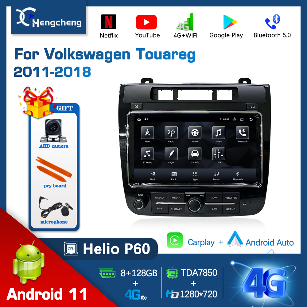 Lecteur vidÃ©o pour Volkswagen Touareg FL NF, Android 11, Radio Carplay, 4G Permanence, 8 + 8.8G DSP, Auto Stereo, Limitation, 2011 , 2018-128 n° 1