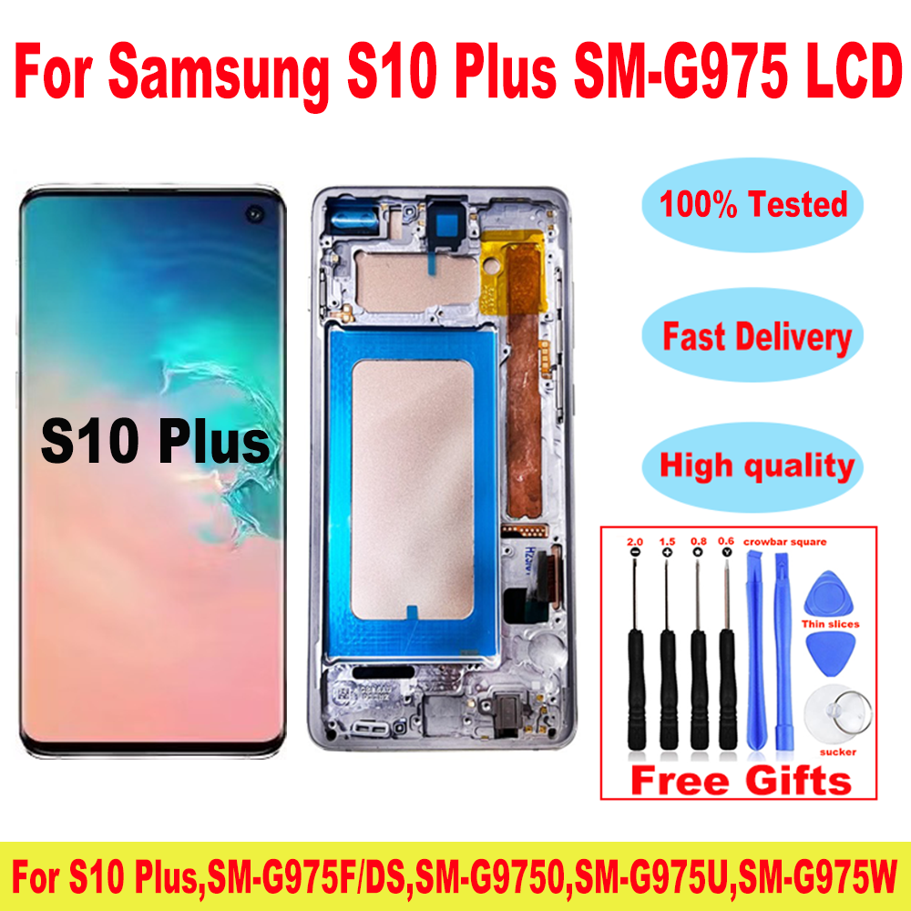 Ã‰cran tactile LCD de remplacement pour Samsung Galaxy S10 Plus G975F/DS G9750, piÃ¨ce de rechange n° 1