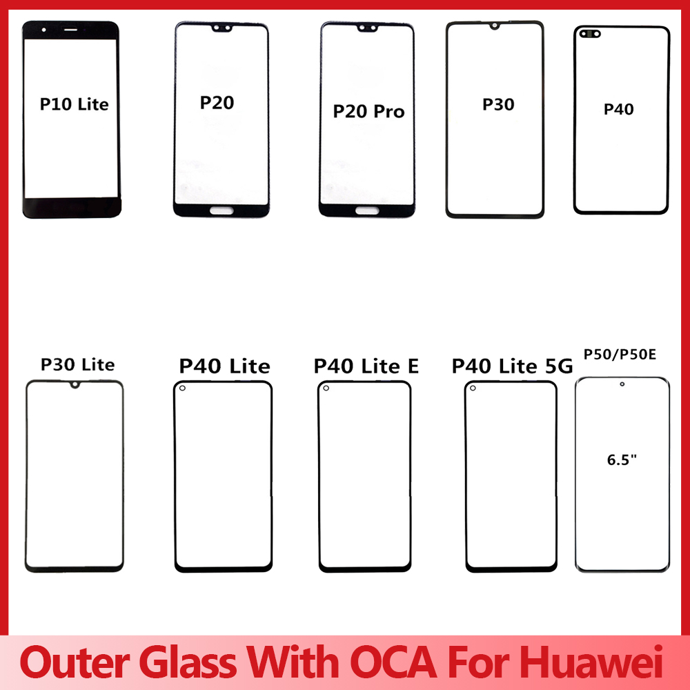 Ã‰cran tactile LCD avant, verre extÃ©rieur et OCA, piÃ¨ce de rechange pour Huawei P50, P10, P20 Pro, P30, P40 Lite, E, 4G, 5G n° 1