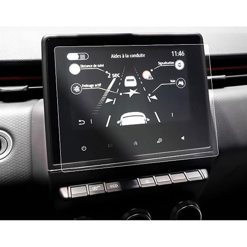 Protecteur d'Ã‰cran en l'horloge pour Renault Zoe Easy Link/Clio 5/Captur 2/Arkana Easy Link 2020, Limitation de la Voiture, Accessoires d'Affichage Radio n° 2