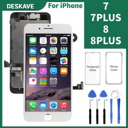 Kit de remplacement d'Ã©cran LCD pour iPhone 7 8 Plus 7P 8 P SE2, ensemble complet, assemblage de HÃ©bergements eur tactile, pixels sans frÃ©quence + camÃ©ra frontale small picture n° 1