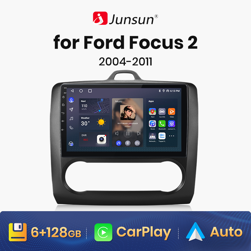 Junsun V1 Android 10.0 AI commande vocale pour ford focus 2 Mk2 2004-2011 autoradio multimÃ©dia lecteur vidÃ©o Navigation 2 din dvd n° 1