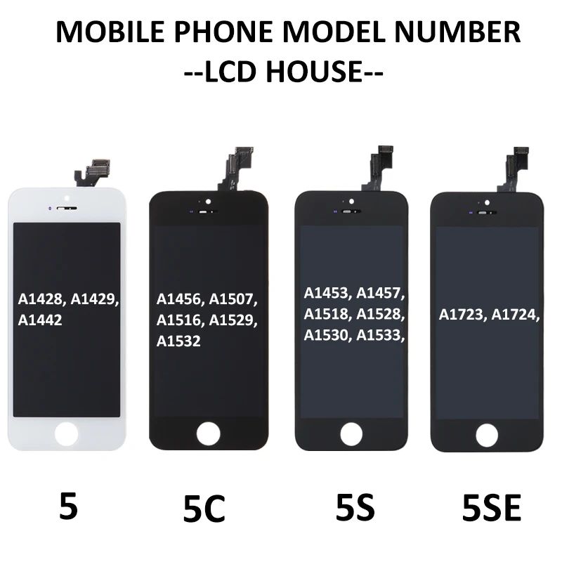 Ensemble Ã©cran tactile de remplacement, 100% testÃ©, haute qualitÃ©, pour iPhone 4 5 5S 5C 5E 6 7 8 Plus X XS Poly XsMax n° 3