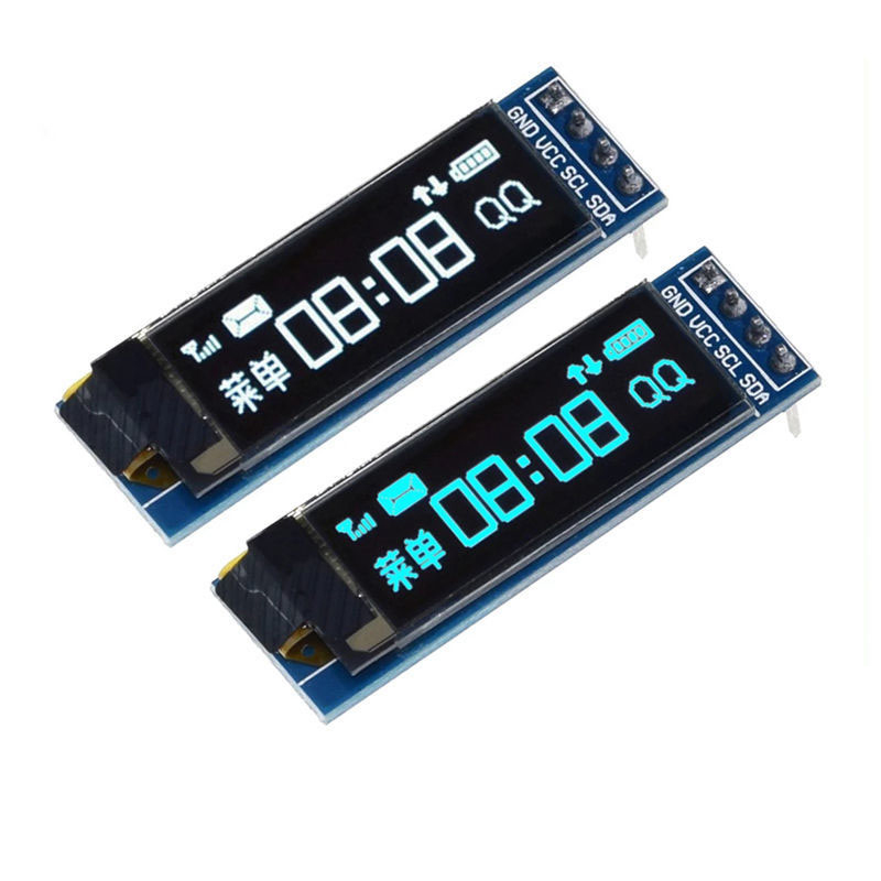 Module d'affichage OLED pour Ardunio, Ã©cran LED LCD, blanc et bleu, 0.91 pouces, interface IIC i2C, SSD1306, 12864, 0.91 n° 4