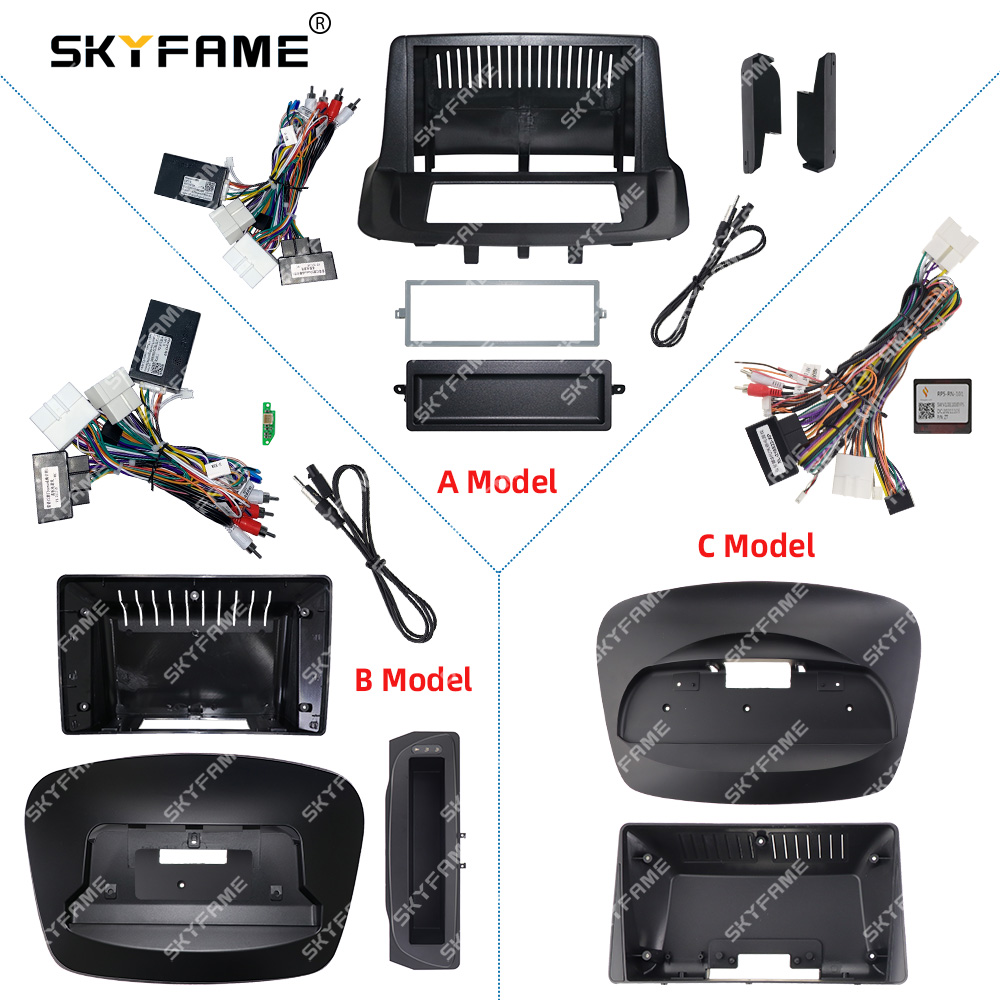 SKYFAcloser-Adaptateur de Fascia de cadre de voiture, dÃ©codeur de boÃ®te Canbus, Renault Megane 3, Fluence, kit de panneau de montage de tableau de bord radio Android n° 1