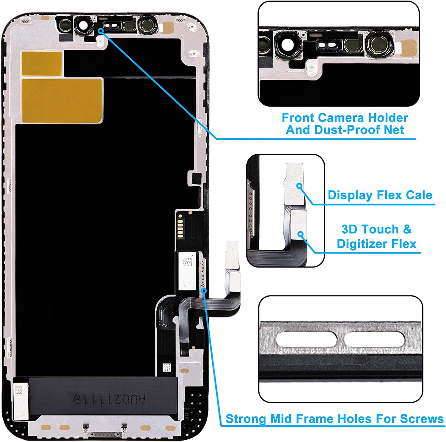 JK Display pour iPhone X LCD, Xs Poly 11, 12, 13, Assemblage de HÃ©bergements eur d'Ã©cran tactile LCD, Aucune frÃ©quence, Pixel, PiÃ¨ces de rechange, True Tone n° 5