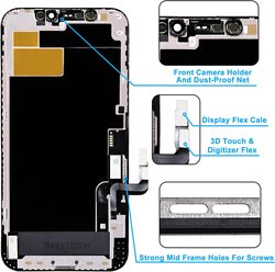 JK Display pour iPhone X LCD, Xs Poly 11, 12, 13, Assemblage de HÃ©bergements eur d'Ã©cran tactile LCD, Aucune frÃ©quence, Pixel, PiÃ¨ces de rechange, True Tone small picture n° 5