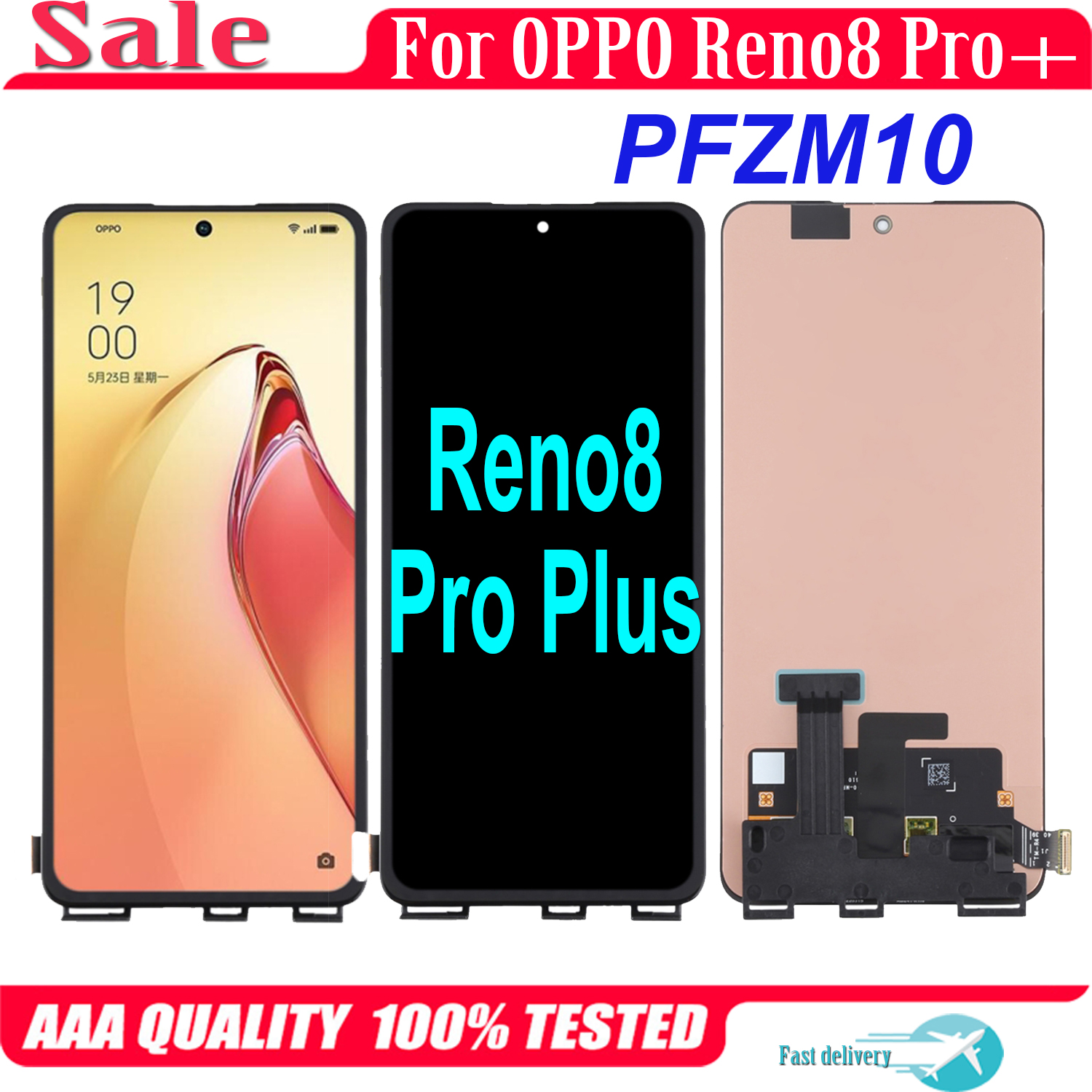 Ensemble Ã©cran tactile LCD AMOLED, pour OPPO Reno8 Pro + Reno 8 Pro Plus CPH2357 PFZM10, original n° 1