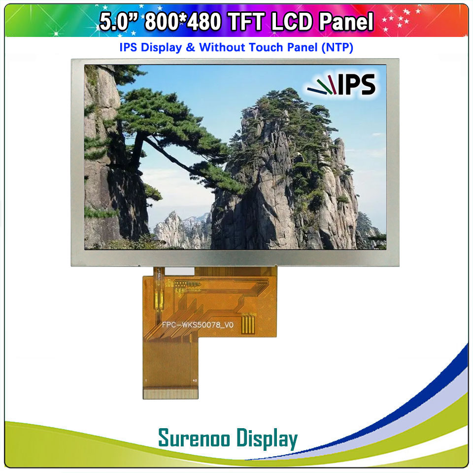 Ã‰cran Tactile IPS RVB TFT LCD de 5.0 Pouces, Moniteur RÃ©sistif IIC I2C GT911, 800x480 800480, 40P/24 _ Bit n° 4