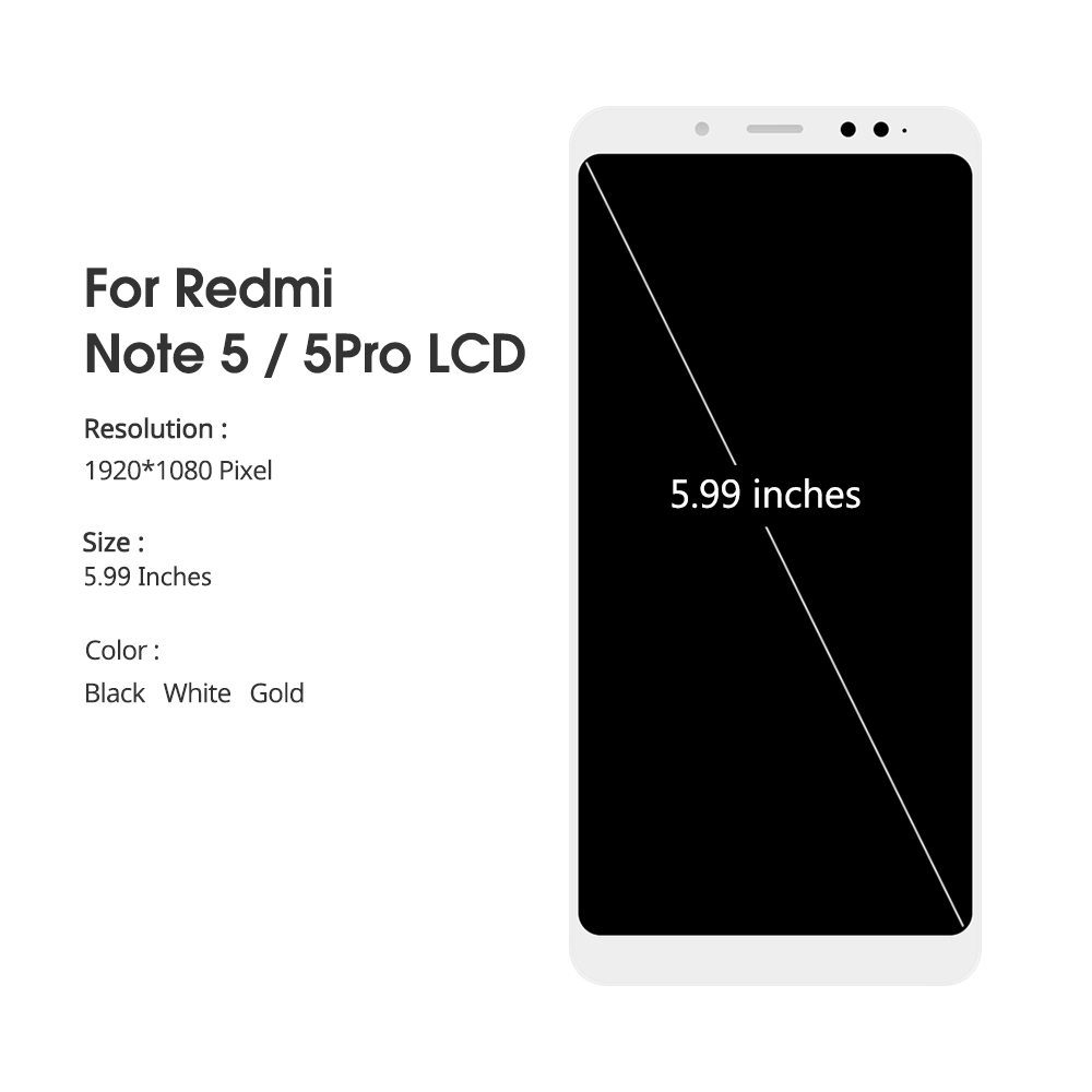 Ã‰cran tactile LCD de remplacement, 5.99 pouces, pour Xiaomi Redmi Note 5 Pro, MEI7S,MEI7, original n° 2