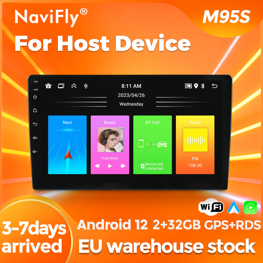 NaviFly-Autoradio Android Universel, Navigation GPS, Ã‰cran Tactile, Carplay Sans Fil, 2Din, 9/10 Pouces n° 1