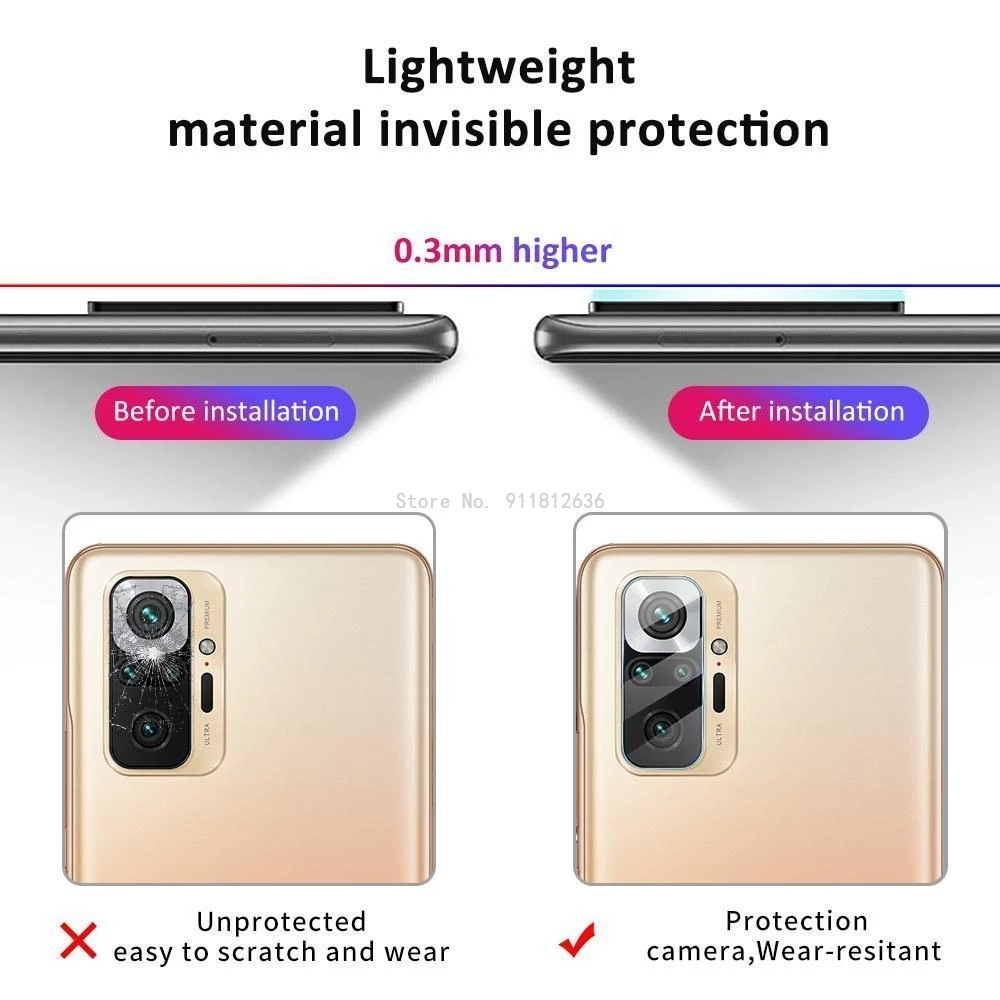 Verre de protection pour objectif d'appareil photo, 2 piÃ¨ces, pour Xiaomi Redmi Note 8 T 8 Pro 8 T 8A Xaomi n° 5