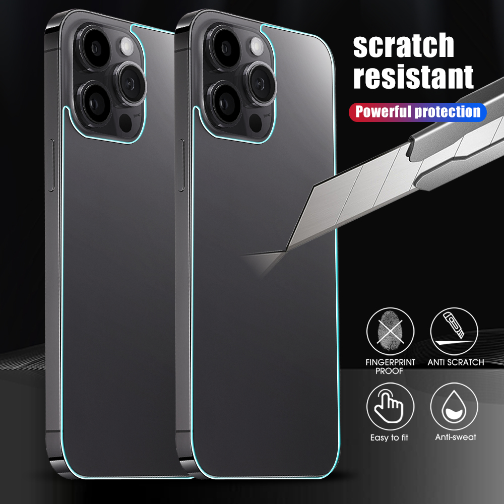 Film de protection arriÃ¨re en verre HD pour iPhone, couverture complÃ¨te, pour modÃ¨les 15, 15 Pro Max, 15 Plus n° 2