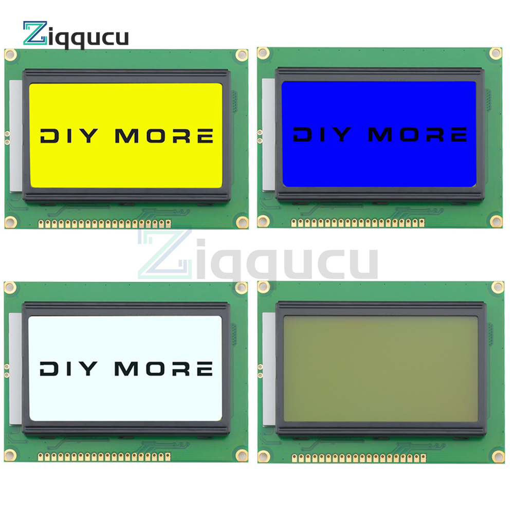 Ã‰cran LCD bleu avec rÃ©troÃ©clairage pour Ardu37, 12864x64, 5V, technologie DOTS, port parallÃ¨le, ST7920, hospite64, 128 n° 1