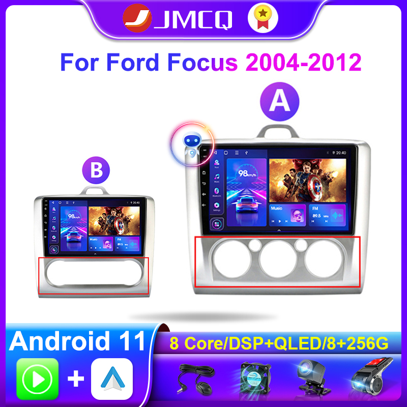 JMCQ-Autoradio pour Ford Focus, Android 11, 2Din, Exi Stuff, AT 2004-2011, Limitation First, GPS Navigation, 4G, WiFi, Carplay Head Unit n° 1